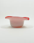 1970s JAPANESE CASED RED ORANGE GLASS ASHTRAY/BOWL