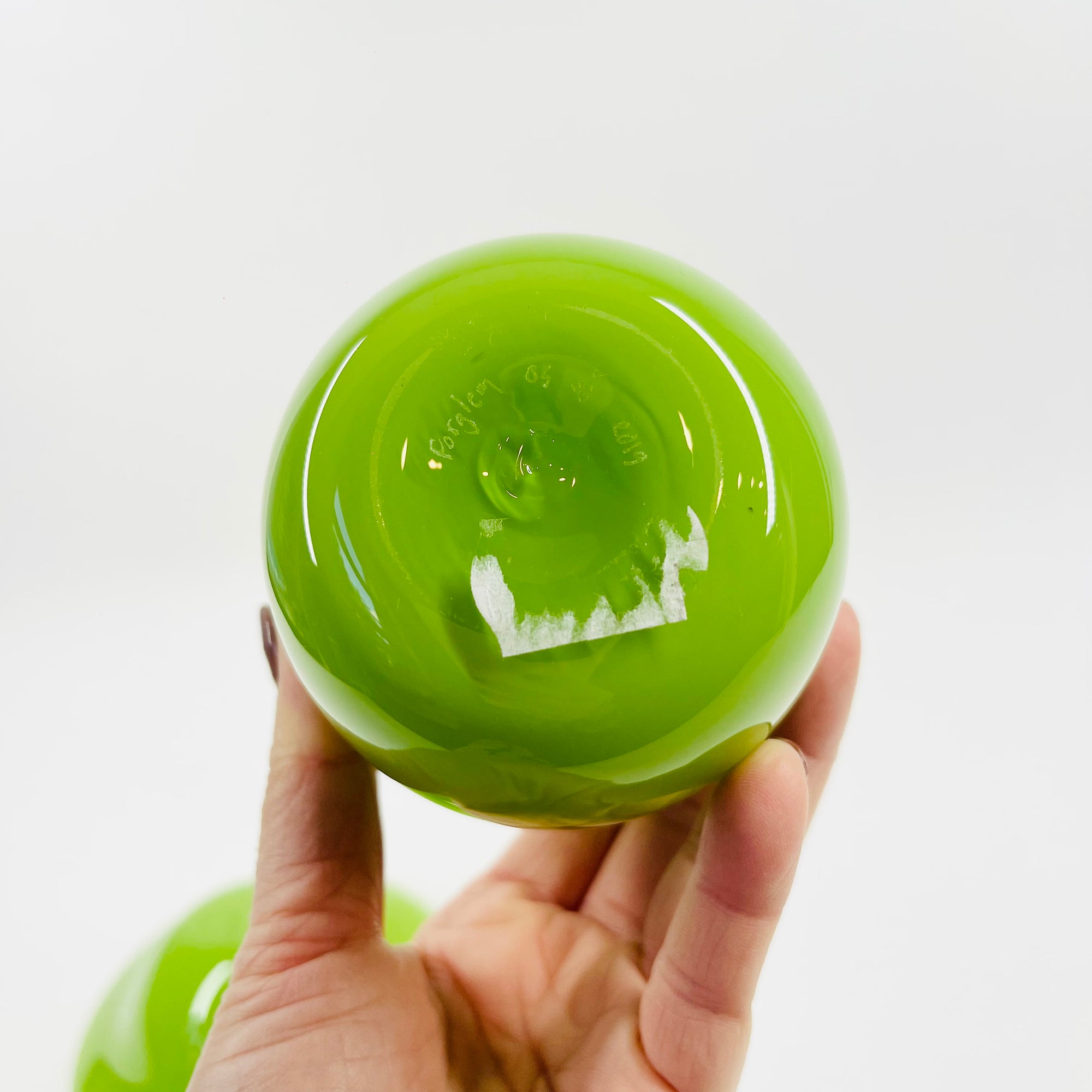 2019 MOUTH BLOWN CASED GLASS MUSHROOM BY SWEDISH ARTIST FORGLEN
