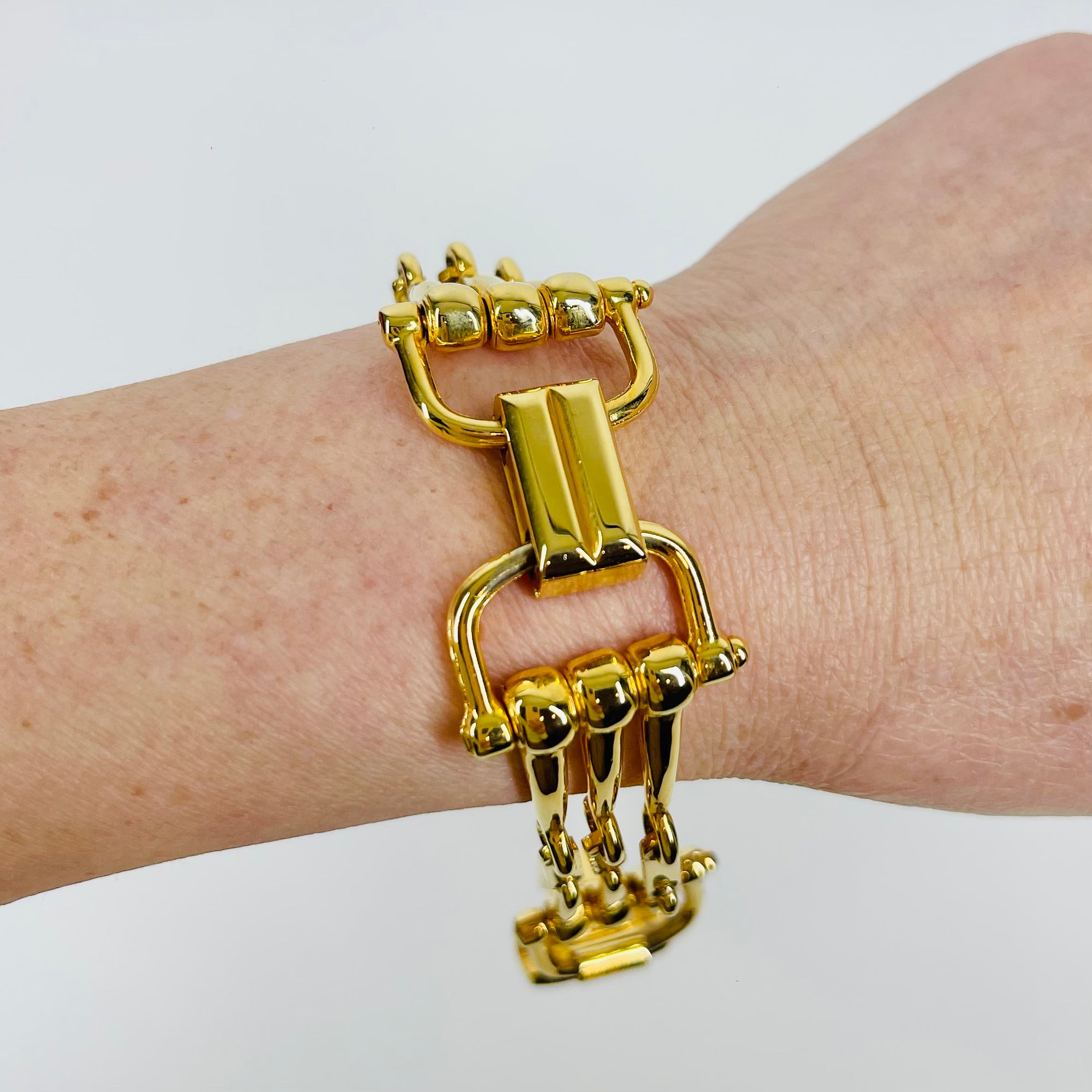 1980s CELINE HORSEBIT TURNLOCK BRACELET
