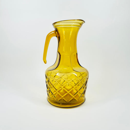 1950s AMBER PRESSED GLASS JUG