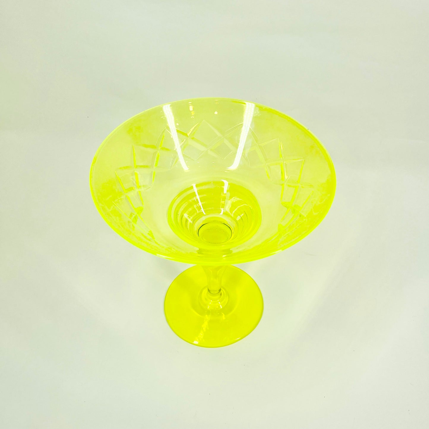 ANTIQUE URANIUM GLASS COMPORT