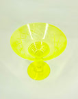 ANTIQUE URANIUM GLASS COMPORT