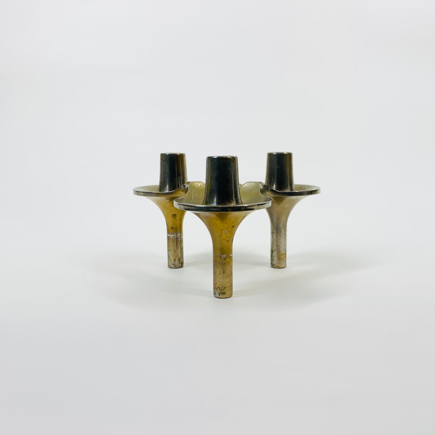 60s STOFF NAGEL BRUTALIST CANDLE HOLDER (67 BRASS)