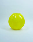 1960s YELLOW LEMON CASED GLASS POSY VASE