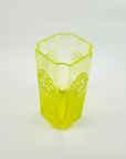 MIDCENTURY FINNISH URANIUM GLASS RONDELLA VASE BY TAMARA ALADIN FOR RIIHIMAEN LASI