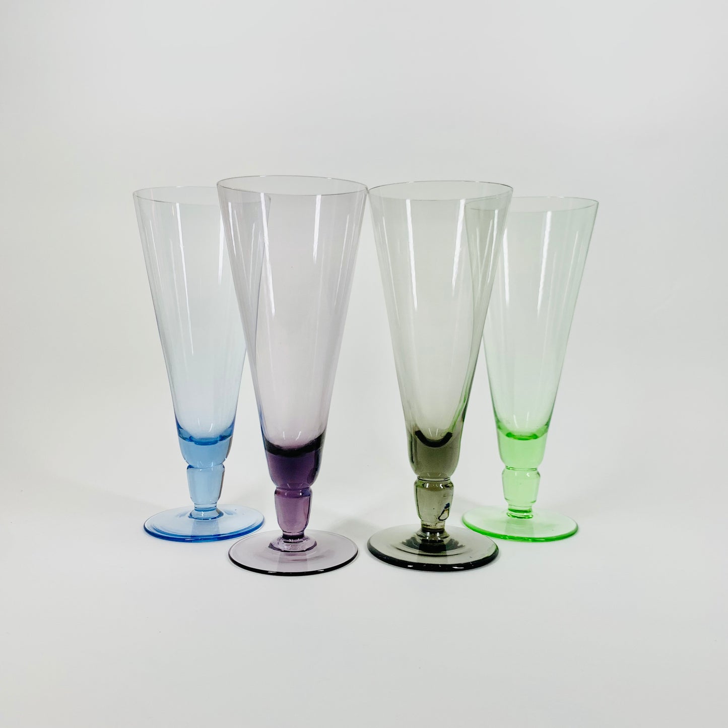 50s HARLEQUIN CHAMPAGNE FLUTES