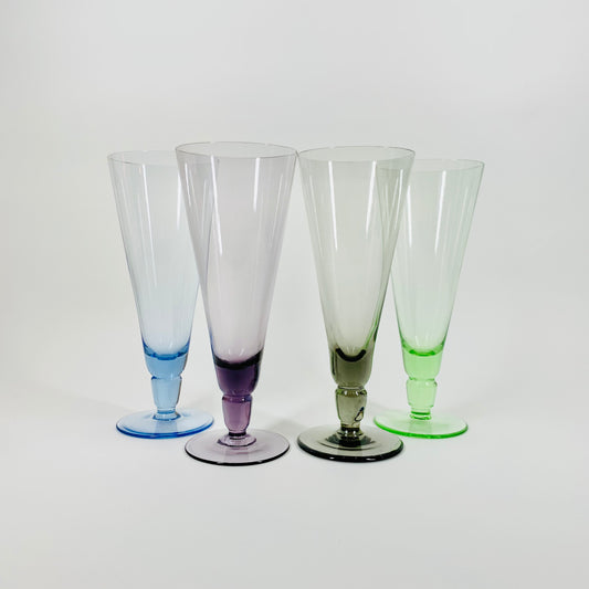 50s HARLEQUIN CHAMPAGNE FLUTES