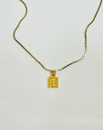 1990s BALMAIN FANCY LINKS LOGO PENDANT NECKLACE