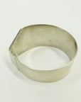 SIGNED 1960s STERLING SILVER ORIGAMI BANGLE BY PORTUGESE MASTER B. FERNANDES