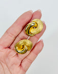1960s CHRISTIAN DIOR TEXTURED KNOTS EARRINGS