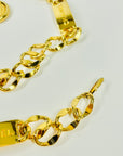 1980s CHANEL LOGO T-BAR LINKS BELT/NECKLACE