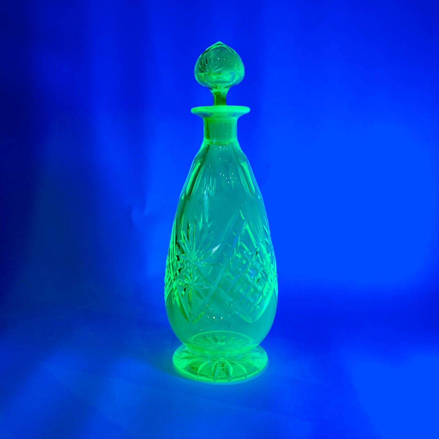 ANTIQUE URANIUM GLASS DECANTER SET