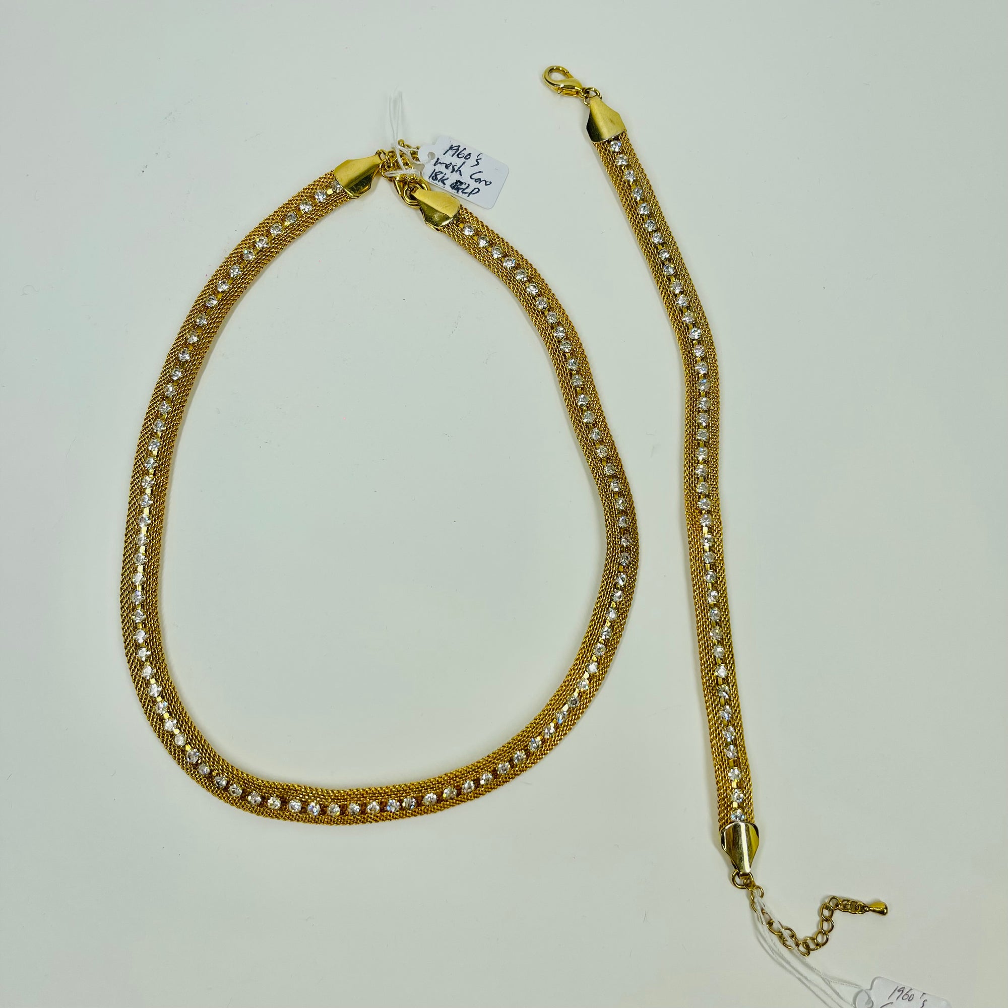 1960s MESH TENNIS COLLAR NECKLACE