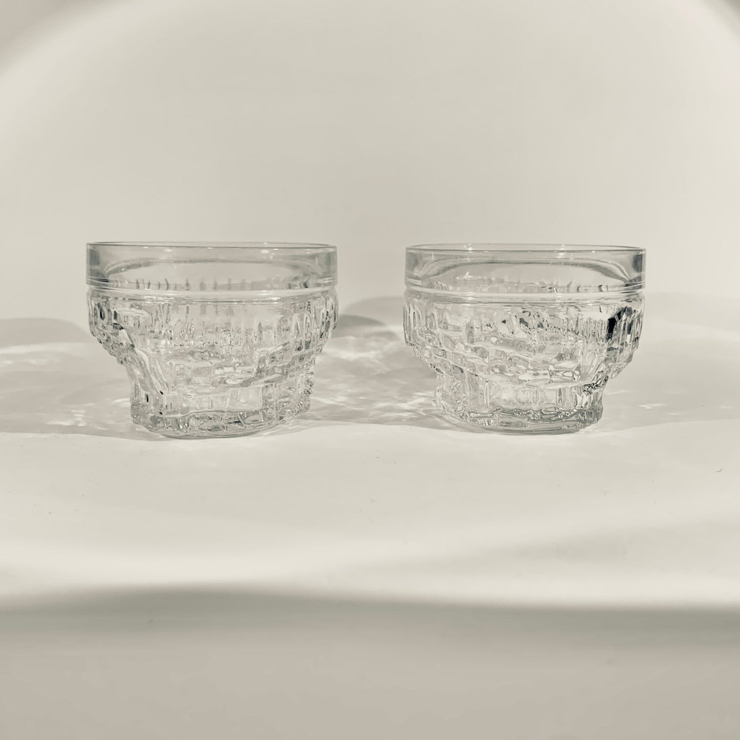 1970s ICE GLASS DESSERT BOWL