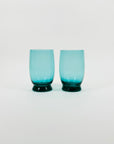 1950s AQUAMARINE SHOT/PORT GLASSES