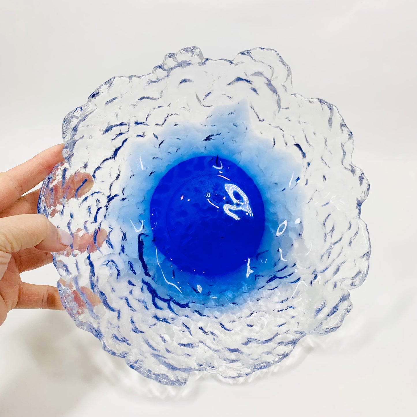 BLUE ICE GLASS BOWL