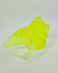 URANIUM GLASS GOLDFISH PAPERWEIGHT