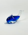 1980s CZECH BLUE GLASS DOLPHIN