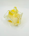 1970s OTK JAPAN SWAN CASED YELLOW BON BON BASKET