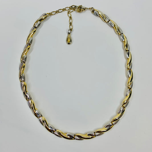 80s 2 TONE BARCS NECKLACE SUITE