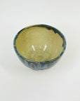 1970s JAPANESE BLUE OMBRE GLAZED GLAZE POTTERY BOWL