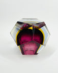 1950s FACETED MURANO PURPLE PINK BLUE YELLOW GEODE BOWL