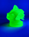 URANIUM GLASS GOLDFISH PAPERWEIGHT
