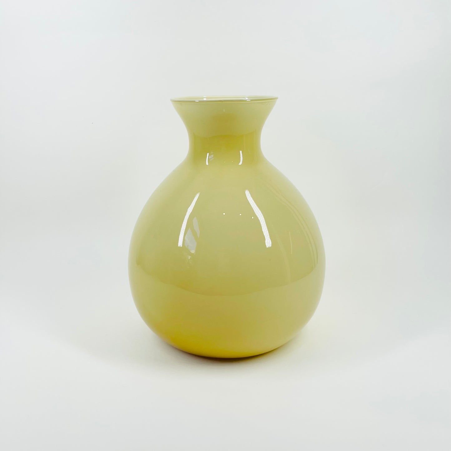 1950s CASED BUTTERSCOTCH EMPOLI GLASS DECANTER