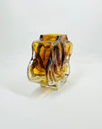 1960s FINNISH AMBER BARK GLASS VASE BY KAJ BLOMQVIST