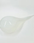 1980s CZECH WHITE OPALESCENT GLASS BOTTLE VASE