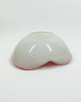 1950s MURANO PINK SPECKLED CASED WHITE OPALINE BOWL/ASHTRAY