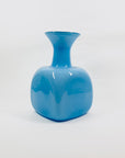 MCM CASED BLUE SQUARE HOOP VASE