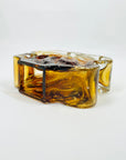 1960s FINNISH AMBER BARK GLASS VASE BY KAJ BLOMQVIST