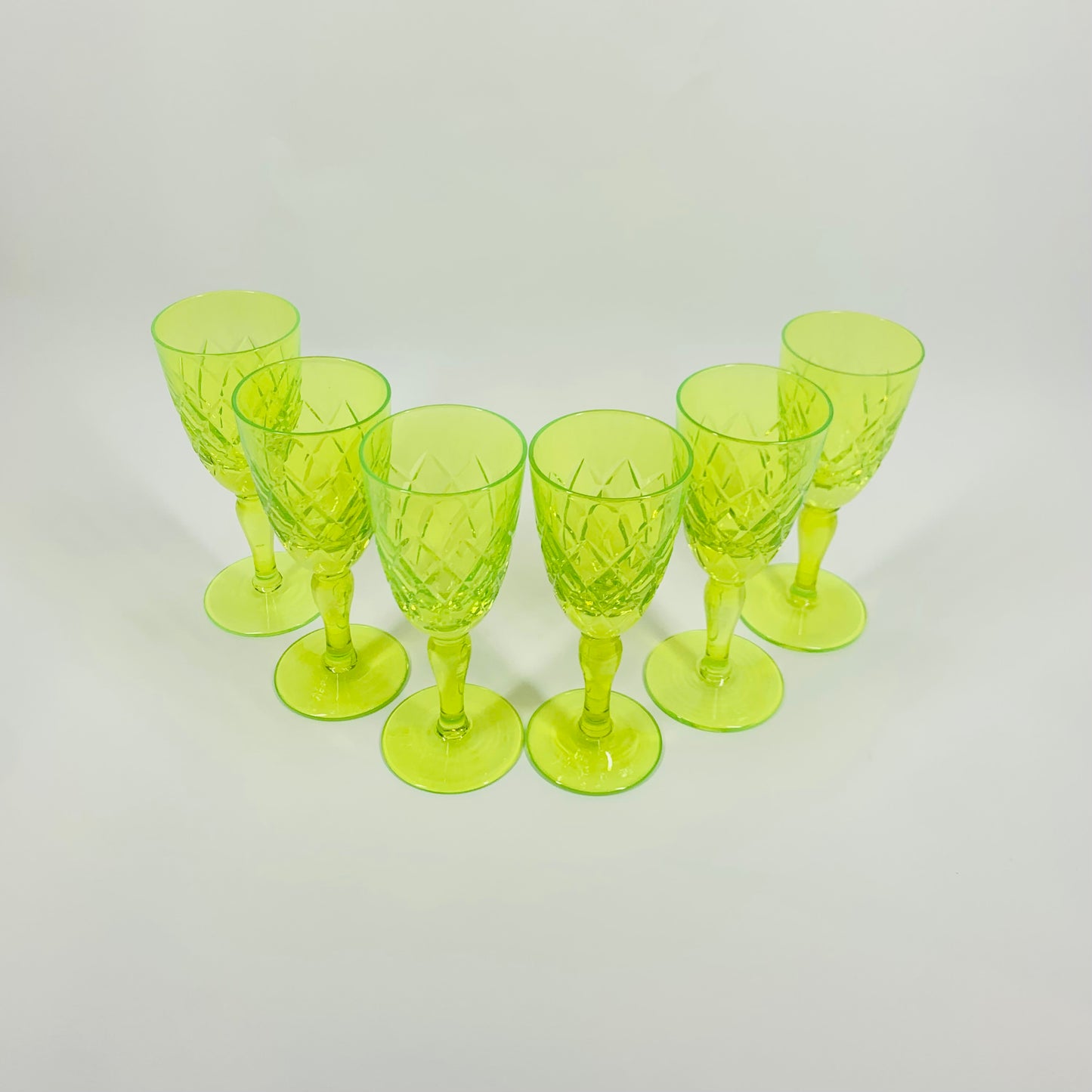 ANTIQUE URANIUM GLASS DECANTER SET