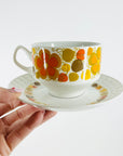 1970s SPANISH PONTESA COFFEE CUP AND SAUCER SET