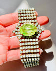 VICTORIAN STYLE URANIUM GLASS BRACELET