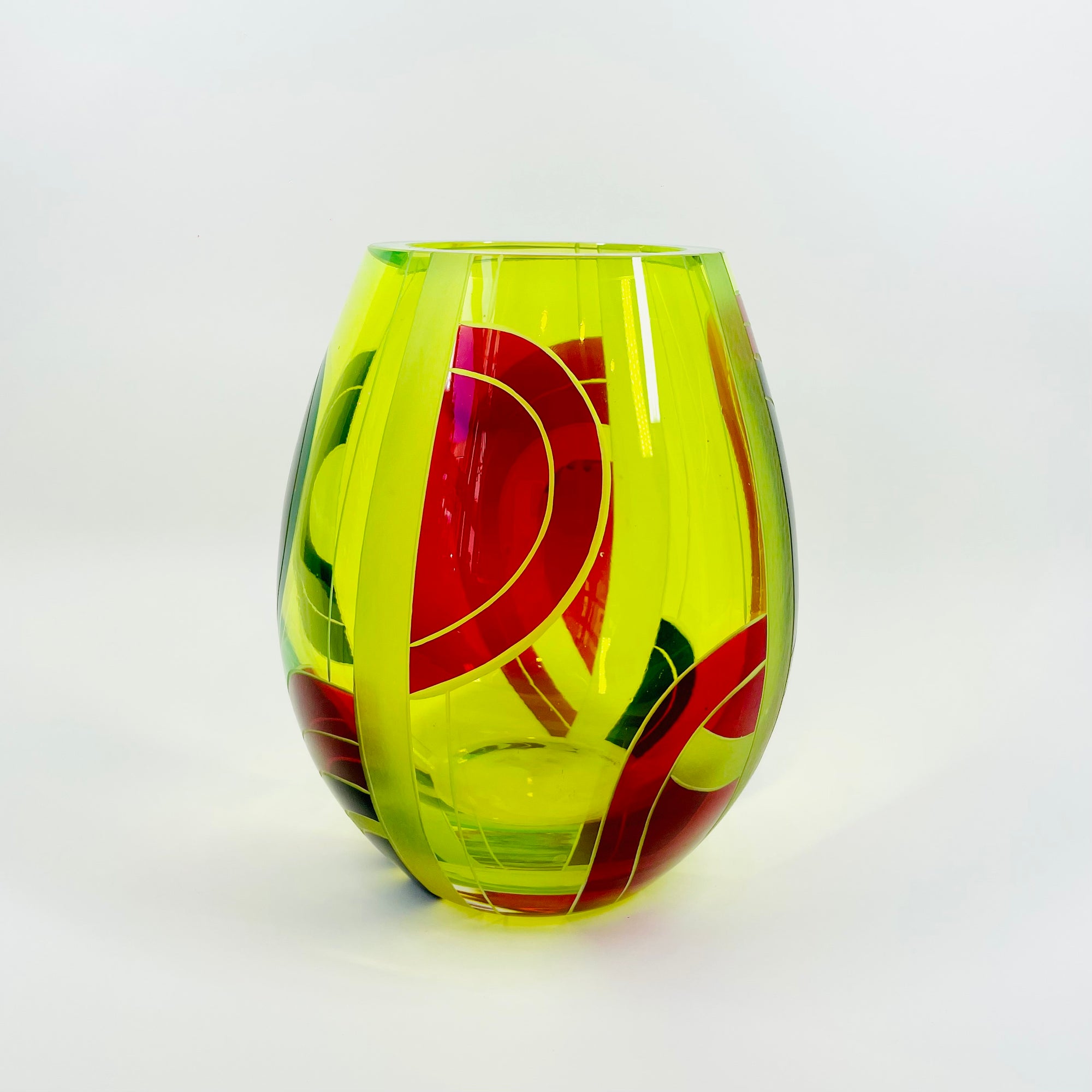 KARL PALDA URANIUM BLACK RUBY VASE