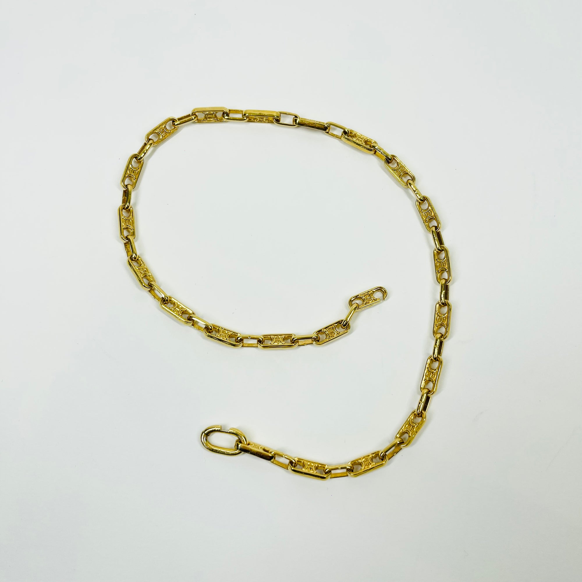 1970s CELINE TRIOMPHE LINKS CHAIN NECKLACE/BELT