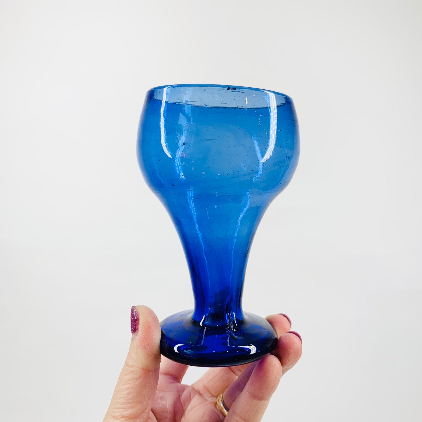 COBALT BLUE FOOTED GLASSES