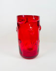 WHITEFRIARS RUBY RED GLASS BULBOUS VASE