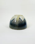 1970s JAPANESE BLUE OMBRE GLAZED GLAZE POTTERY BOWL