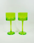 ART DECO URANIUM GLASS COUPE