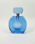 1980s CZECH BLUE CRYSTAL PERFUME BOTTLE