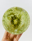 ANTIQUE GREEN JADE STONE CEREMONIAL BOWL
