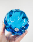 1950s TURQUOISE BLUE MURANO PINCHED BOWL
