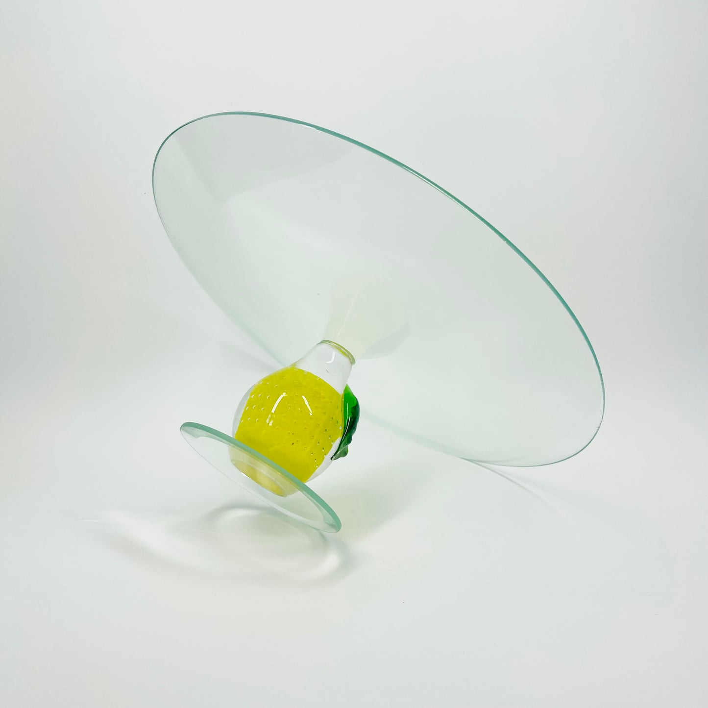 1980s LEMON STAND CAKE PLATE/BOWL