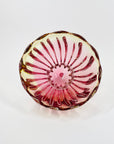 1960s ITALIAN MURANO PINK GOLD SOMMERSO RIBBED GLASS BOWL