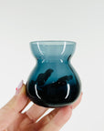 1960s ORREFORS TEAL GREY GLASS MINIATURE VASE