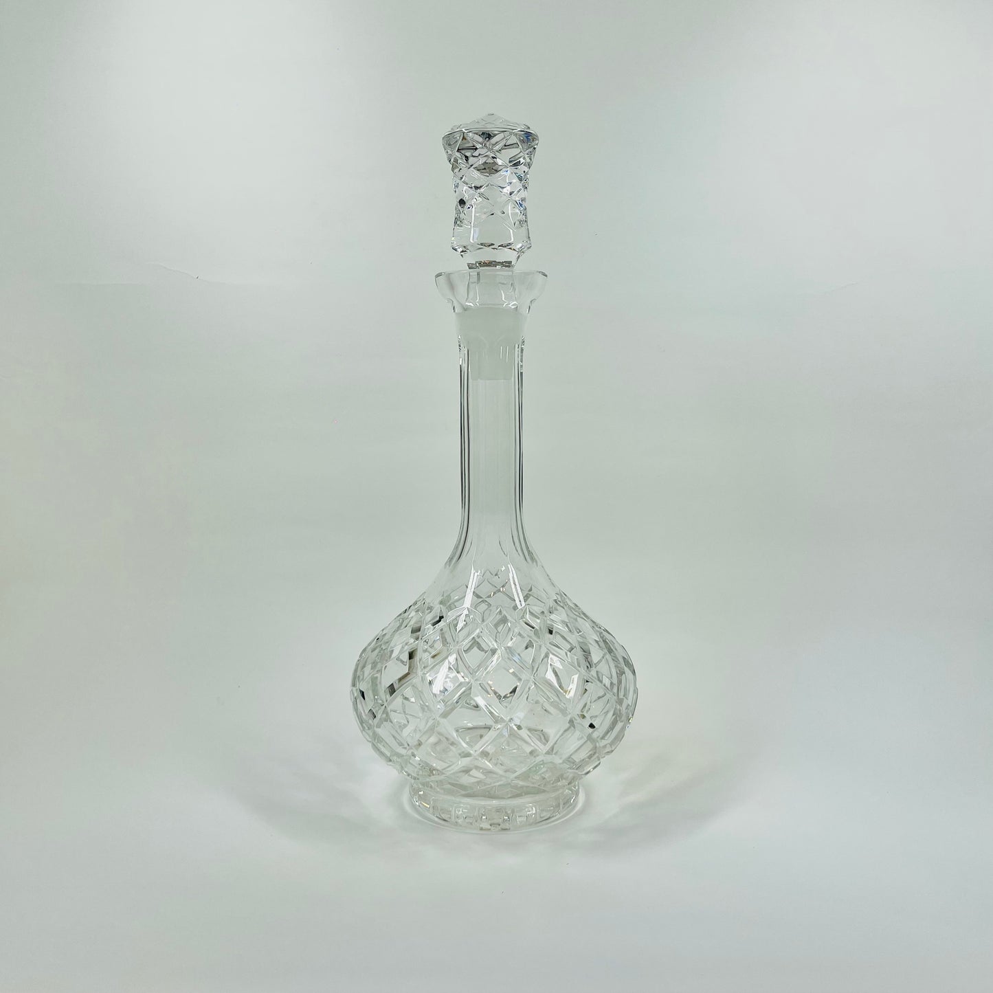 ANTIQUE CUT BOHEMIAN CRYSTAL DECANTER