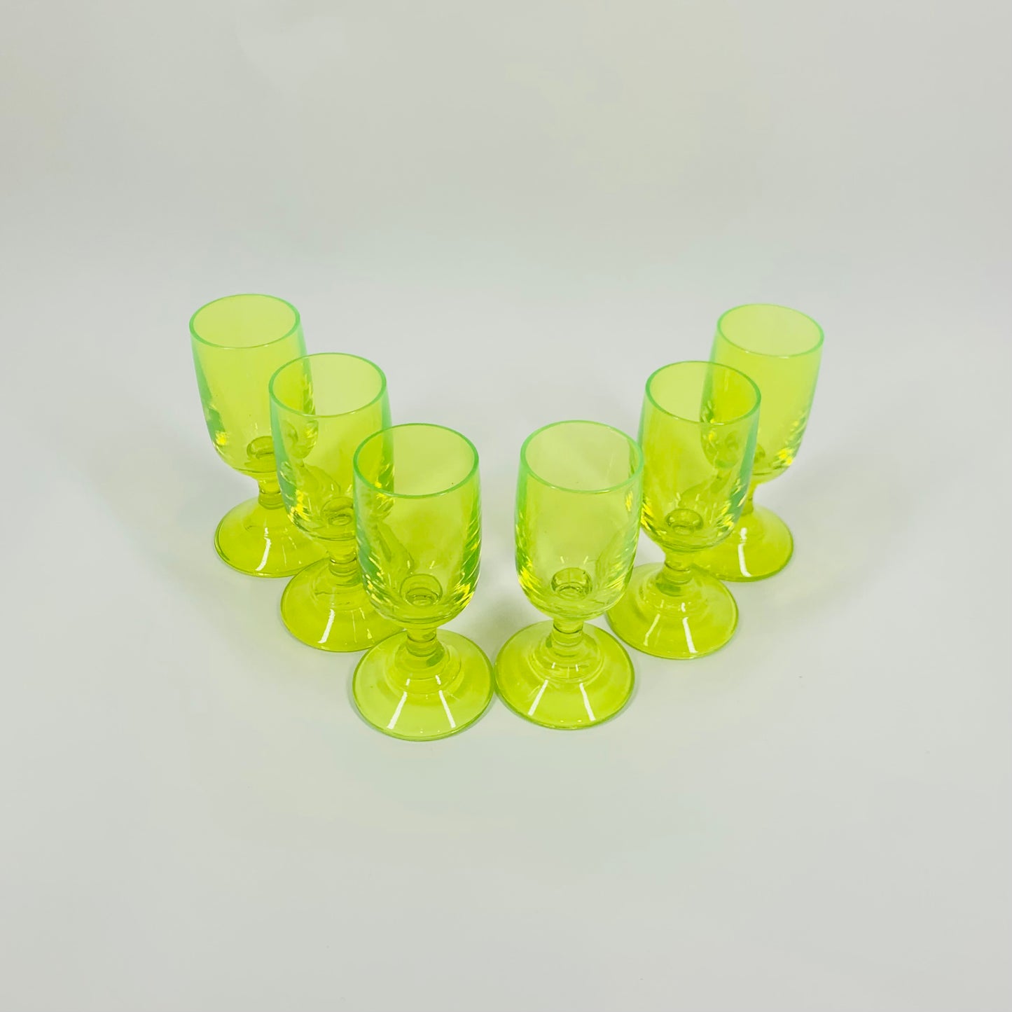 ART DECO URANIUM SHOT GLASSES SET